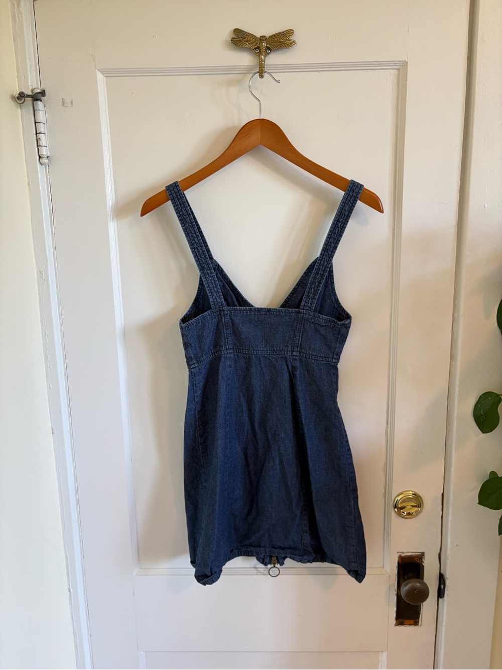 Free People Marjorie Denim Zip Front Mini Dress Size 2 - Picture 6 of 8